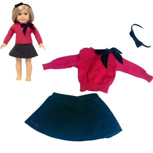 American girl sparkle - bow, red