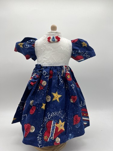 Patriotic dress hair bow set - bow,